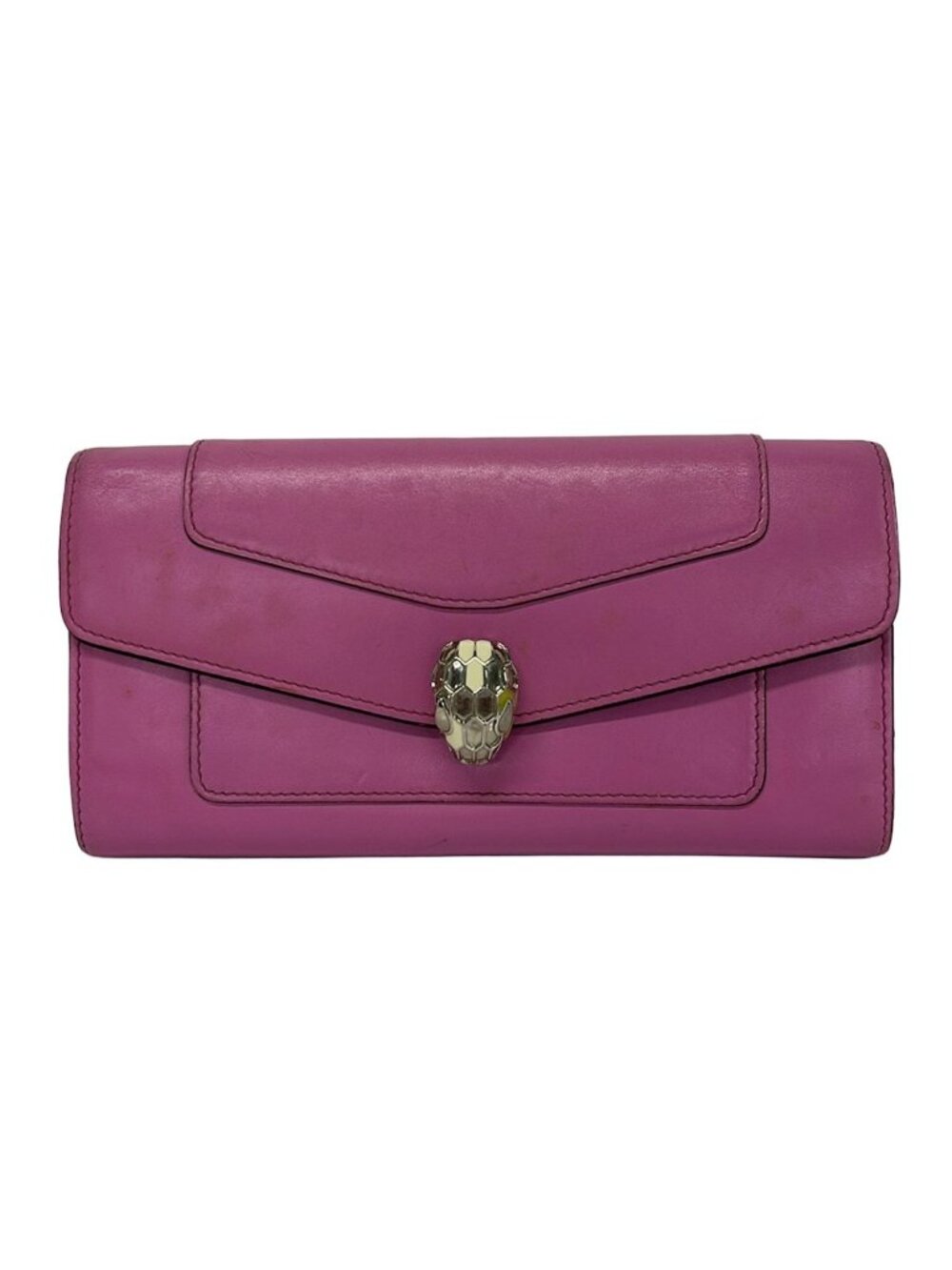 Bvlgari Wallet Serpenti Forever Pink Leather